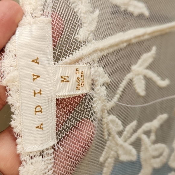 ADIVA OPEN FRONT LACE LONG CARDIGAN KIMONO - Picture 7 of 8